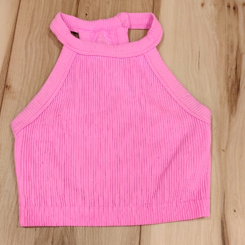 Aerie Pink Cropped Tank Top